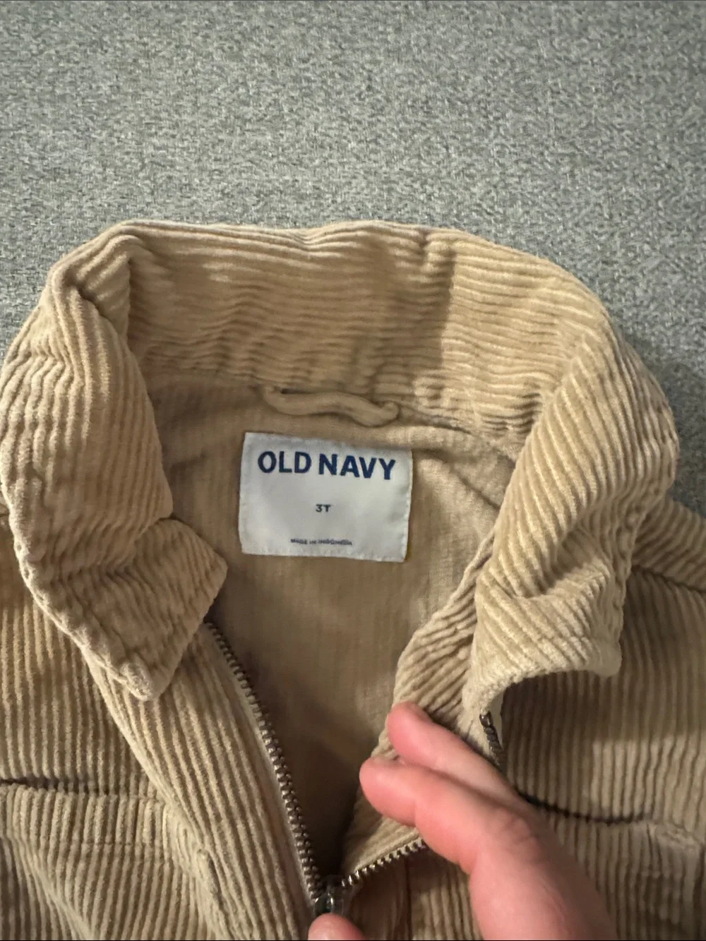 5/$15- Kids Corduroy Zip-Front Jacket - Tan